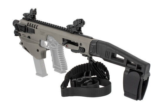 Command Arms Advanced MCK with a stabilizer, ambidextrous controls, and improves accuracy out to 200 yards now in gray